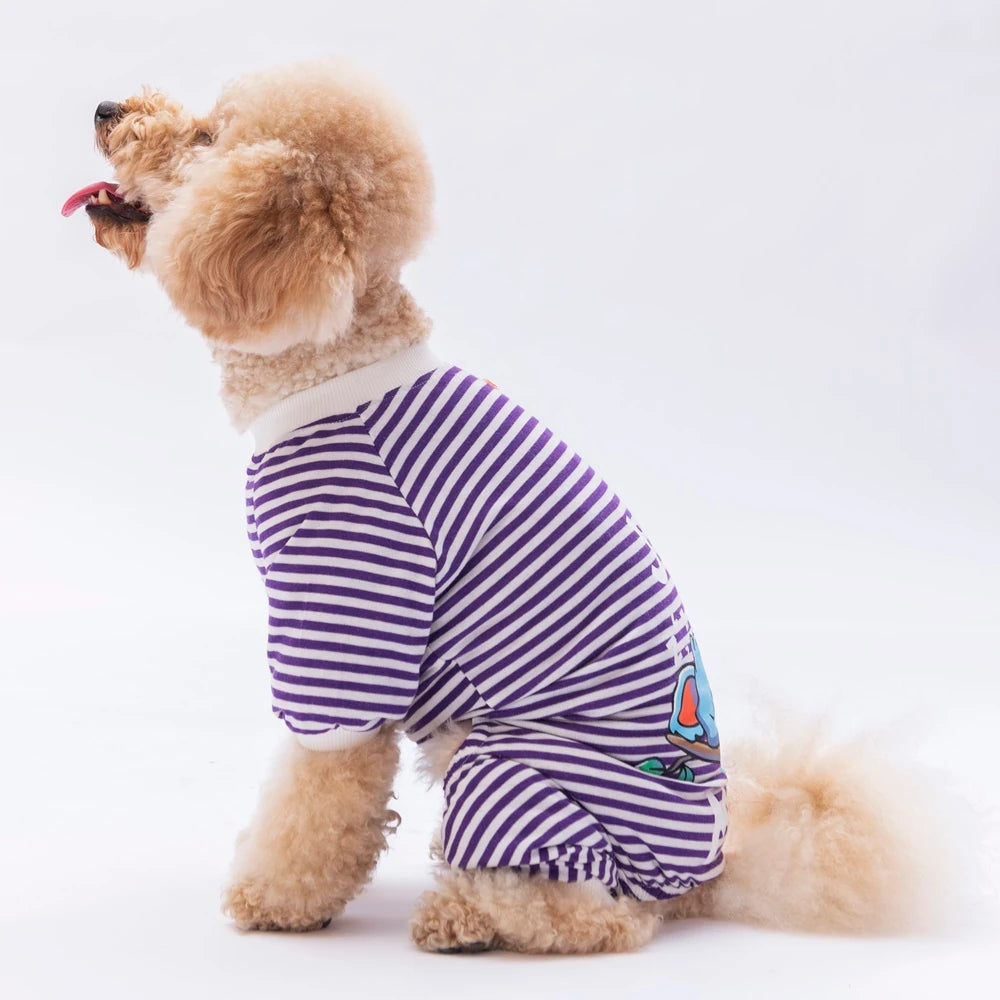 Purple Just More Dog Pajamas Jumpsuit
