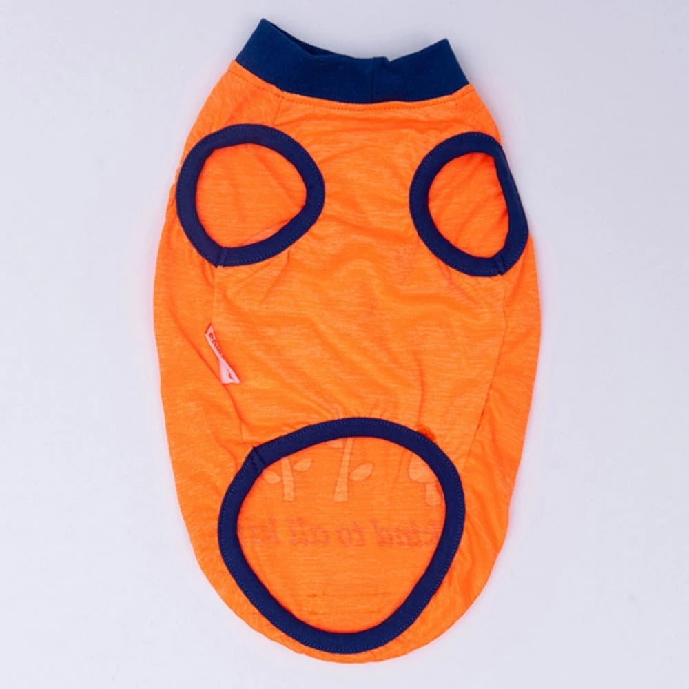 Neon Orange Be Kind Printed Dog T-Shirt