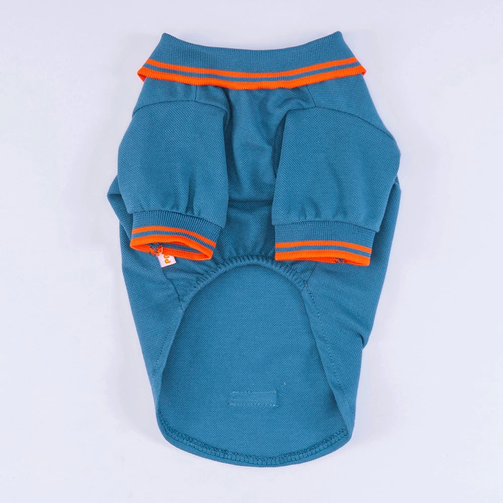 Blue Marine Polo Collar Dog T-Shirt