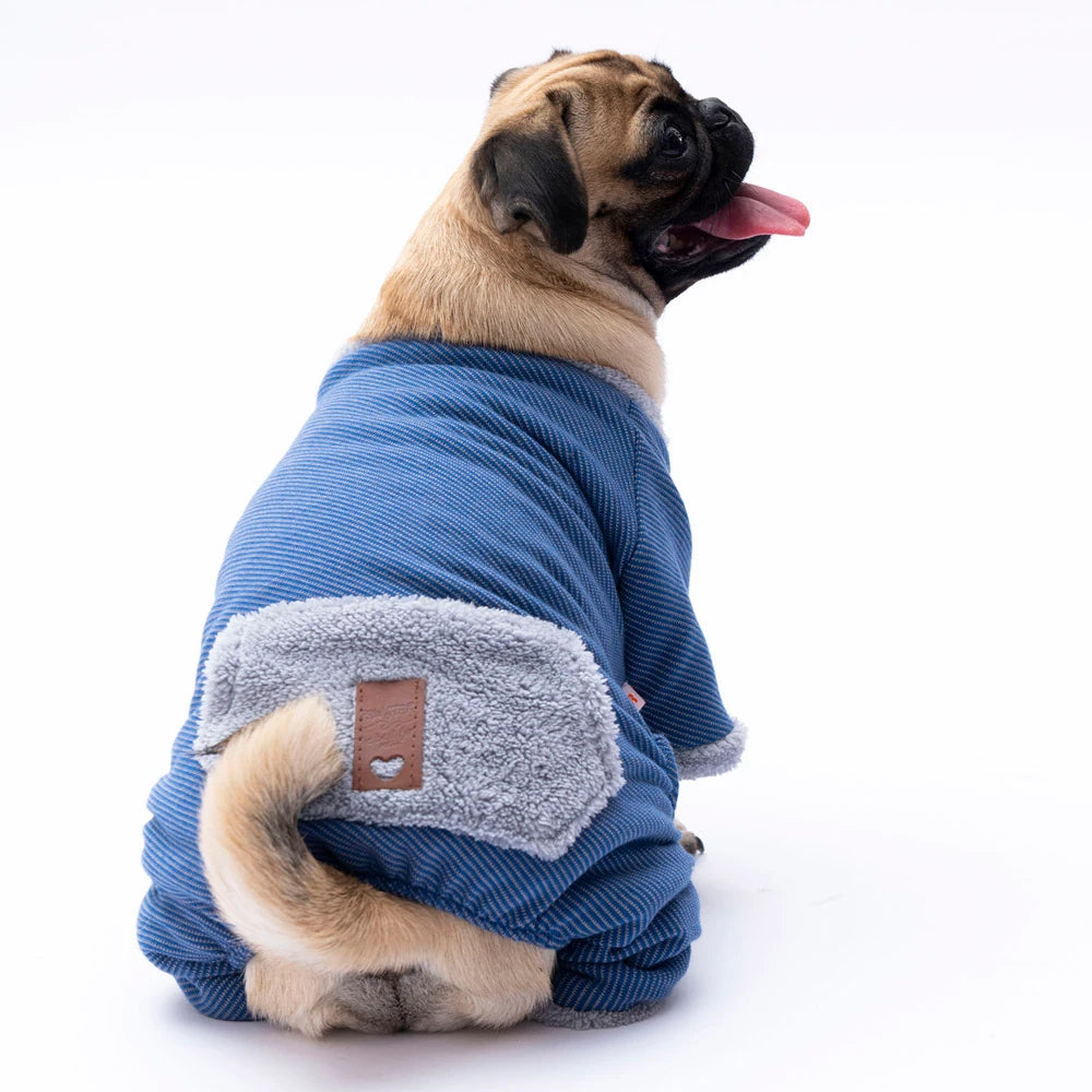 Blue Alabama Dog Jumpsuit with Cozy Fit
