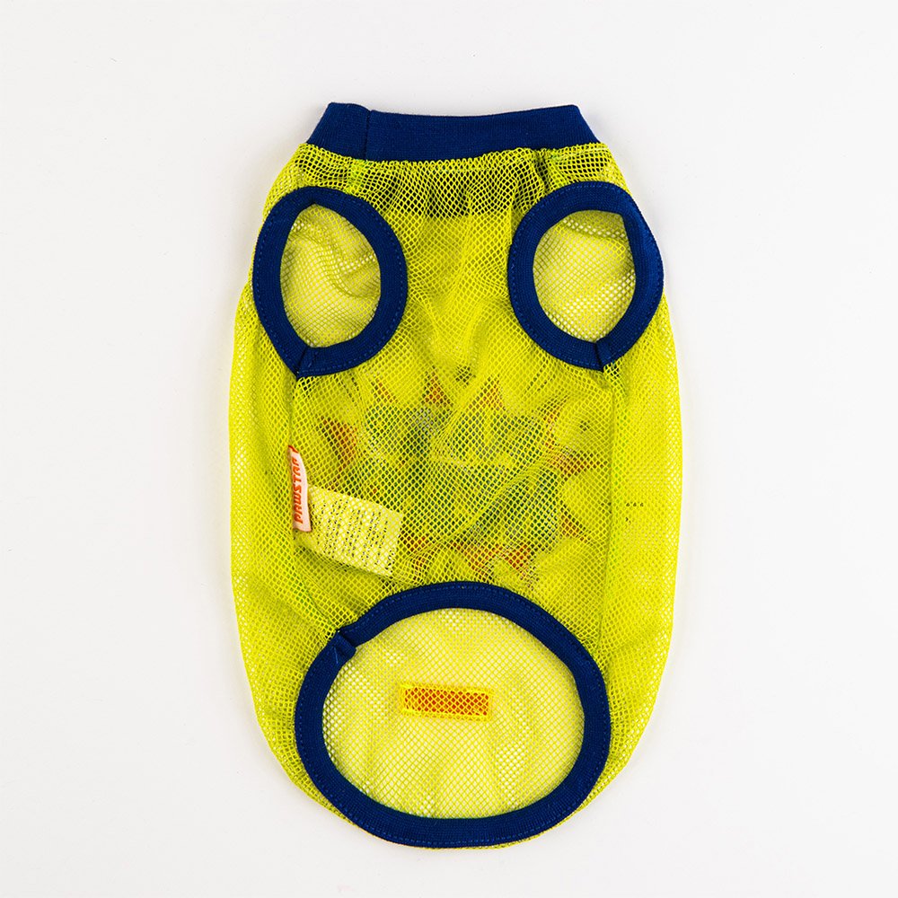 Super Hero Mesh Yellow Dog T-Shirt for Small Medium Large Pets