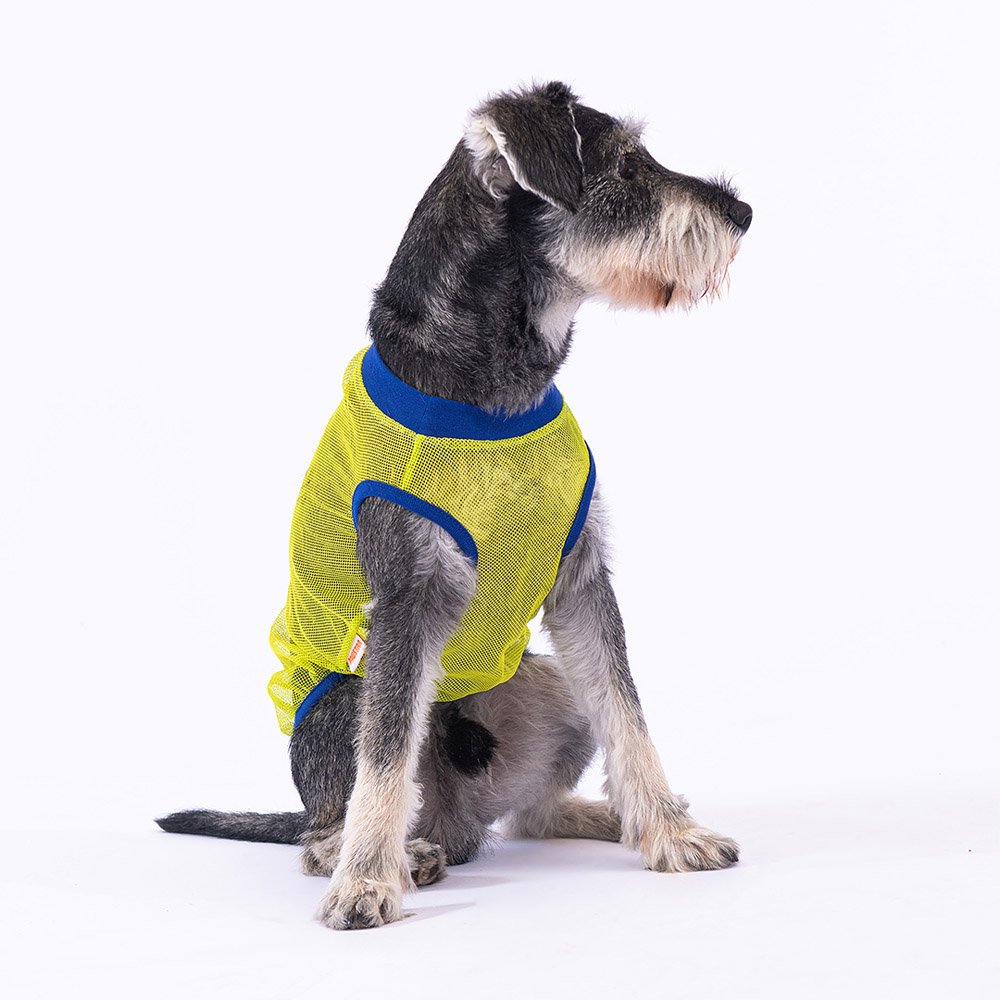 Super Hero Mesh Yellow Dog T-Shirt for Small Medium Large Pets